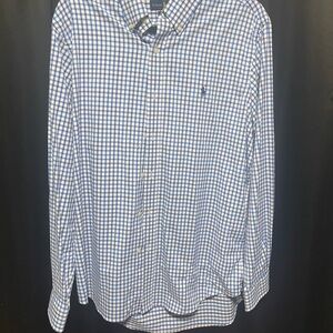 Polo Ralph Lauren Navy and White Plaid Shirt